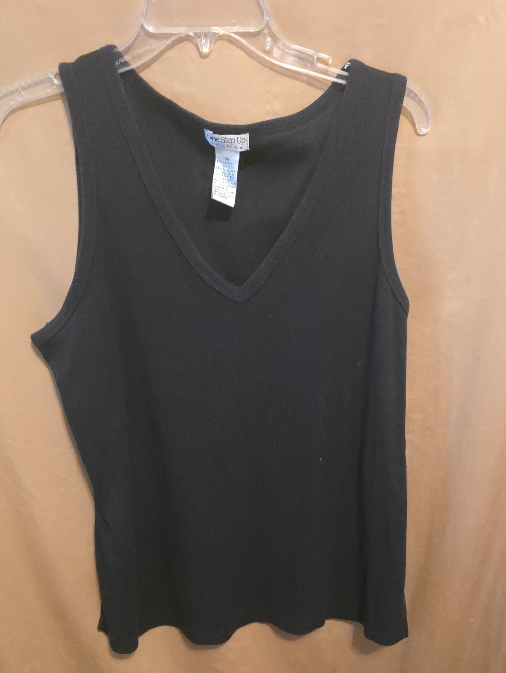 Womens' Black Knit Tank 3X